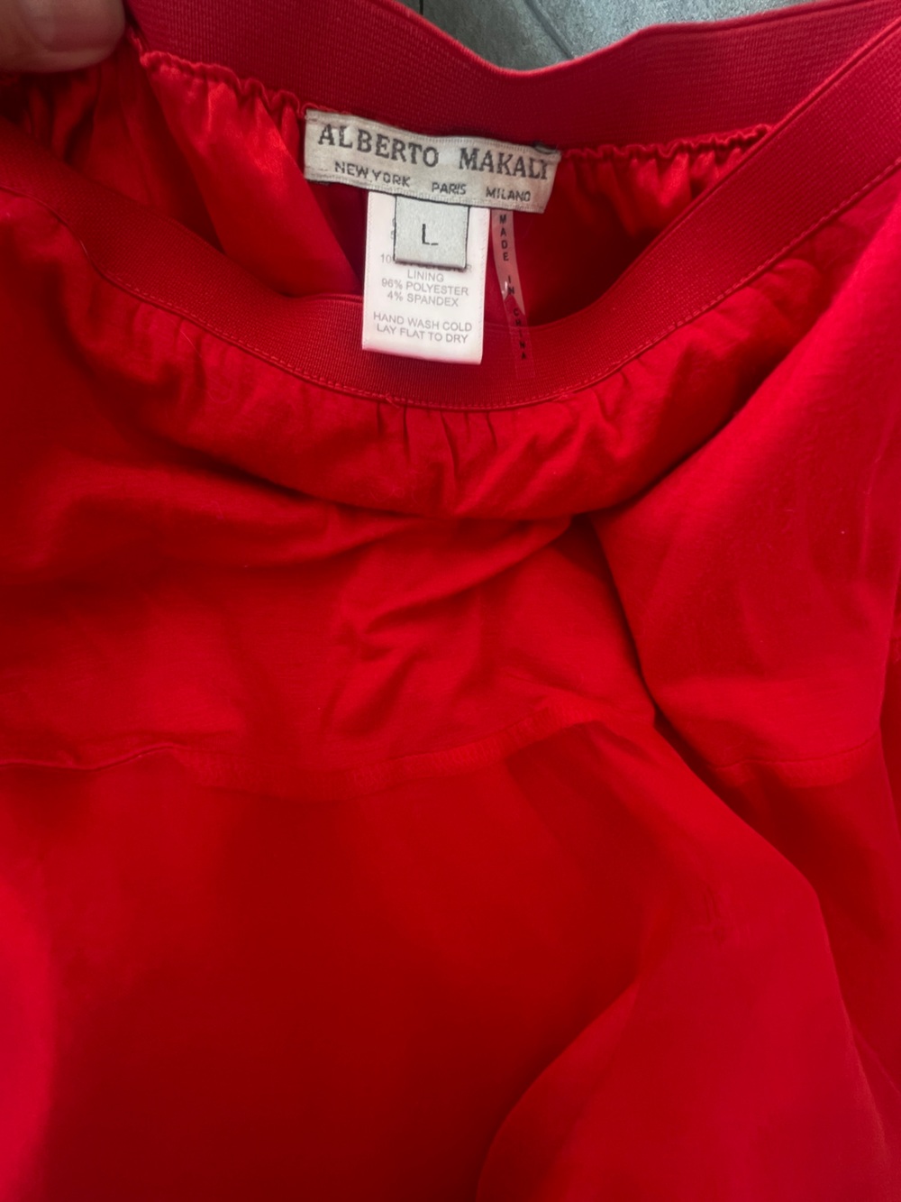 Red Tiered Mesh Maxi Skirt - Women's Flowing Skirt with liners - Picture 3 of 6